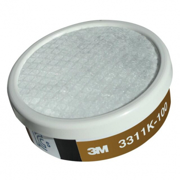 3M ตลับกรองไอระเหยสารตัวทำละลาย  ขนาด 100 ซี.ซี. พร้อมแผ่นกรองฝุ่น