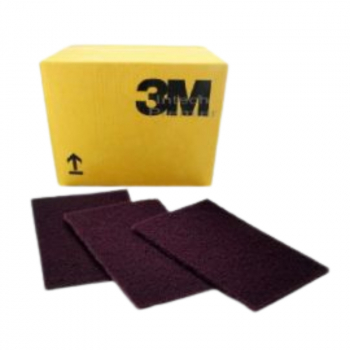 3M สก็อตช์-ไบรต์แบบกล่องขนาด 6"x9" สีแดง (100แผ่น/กล่อง)