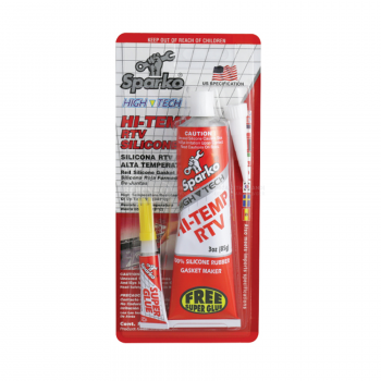 SPARKO 2004 กาว HI-TEMP สีแดง 85 กรัม + SUPER GLUE