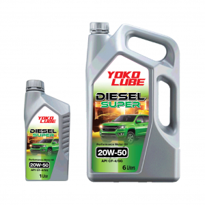 MOTOR OIL YOKOLUBE DIESEL SUPER 20W50 CF-4 6+1 Liters (4 GALLON/CARTON)