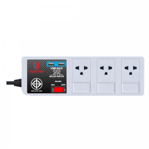 ELECTON EP9-3103USB รางปลั๊กไฟ มอก. 2300w 3ช่อง 2USB 1 สวิทซ์ 3ม.