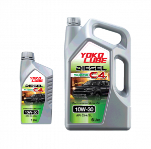  น้ำมันเครื่อง YOKOLUBE DIESEL SUPER C4 10W30 6+1 ลิตร (4 แกลลอน/ลัง)