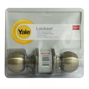 Yale ลูกบิดหัวกลมทองเหลืองรมดำทั่วไป VCA5127US (1 ชุด/แพ็ค)