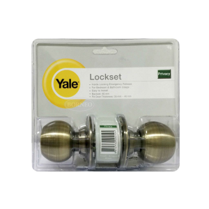 Yale KNOB PRIVACY ANTIQUE BRASS VCA5122US5 (1 Set/Pack)