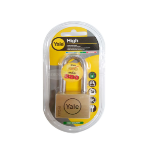 Yale BD45L YALE BRASS DISC PADLOCK 45mm. LONG SHACKLE PACK 1 (1 Set/Pack)